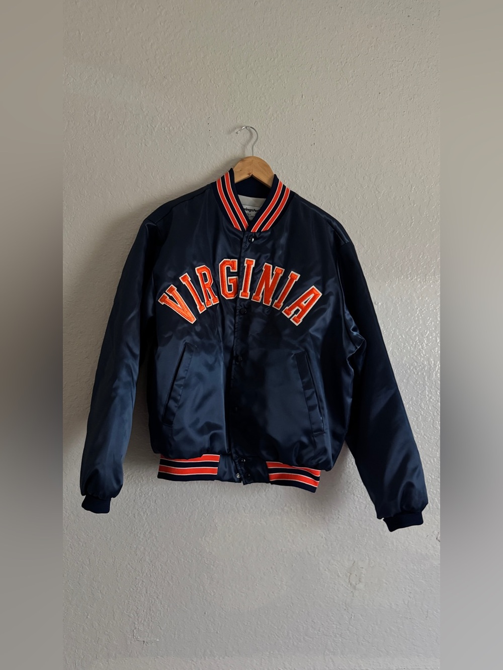 Virginia 80's Swingster Blue Satin Jacket